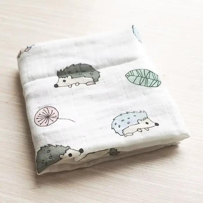 Nouveau coton bébé couvertures nouveau-né doux coton bébé couverture mousseline lange d'emmaillotage