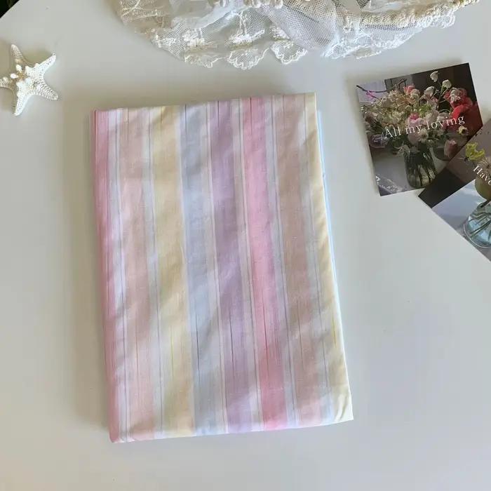 Tissu imprimé Floral bleu rose à rayures avec nœud papillon, 0.5/1/2 Yard, 100% coton, vêtements de