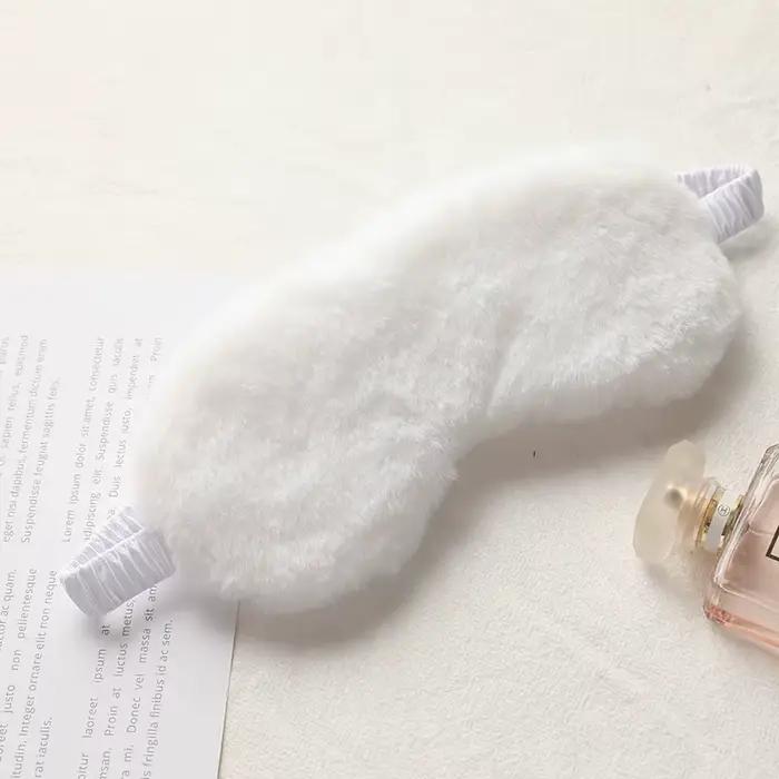 Masque de sommeil en peluche doux, cache-yeux pour la sieste et la santé, motif nuage d'amour mignon