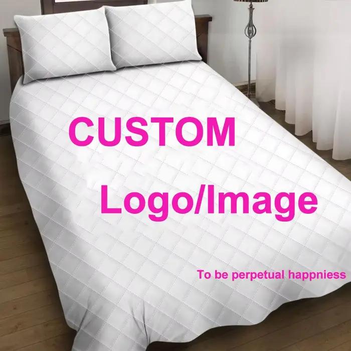 Ensemble de Couette avec Logo et Photo Personnalisés, Couverture pour Lit, Bricolage, Dessin Animé,
