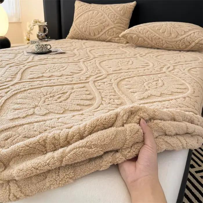 Drap-housse thermique en polaire chaud et élastique