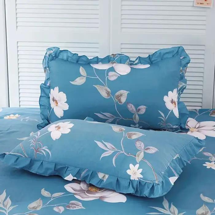 Ensemble de taies d'oreiller à fleurs confortables pour adultes et étudiants
