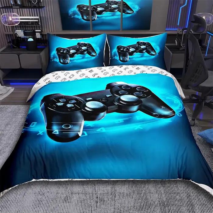 Ensemble de literie pour gamer avec taies d'oreiller 75*50