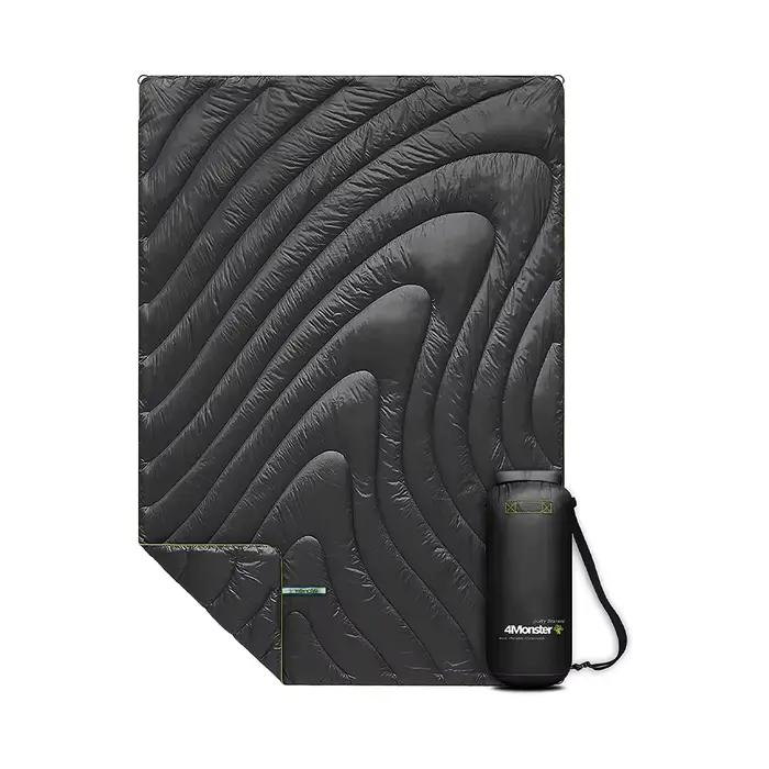 Couverture de camping en coton double bouffante, couette isolée pour voyage, portable, légère et chaude