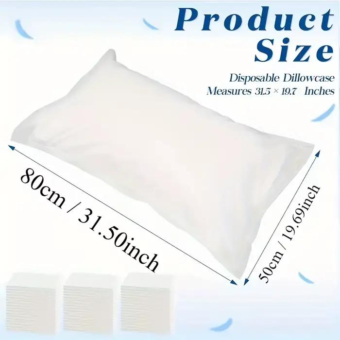 Housses de protection d'oreiller jetables, 50/100 paquets, Premium, épais, Non tissé, anti-poussière, literie pour hôtels de voyage, ensemble de taies d'oreiller essentielles
