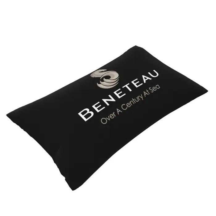 Housse de coussin rectangulaire en lin motif voilier Beneteau