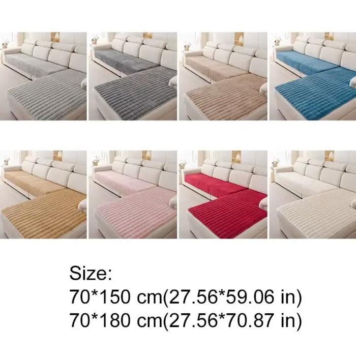 Coussin de canapé en flanelle à carreaux minimaliste, résistant aux taches, lavable, antidérapant, coussin de siège chaud pour salon