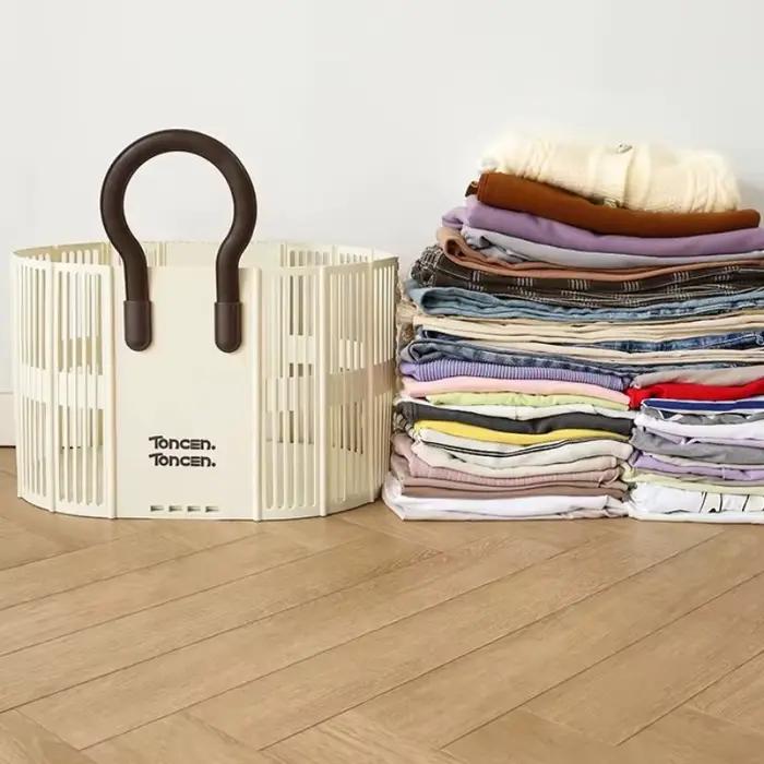 Grand panier à linge mural pliable