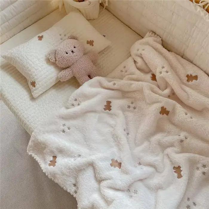 Ins coréen printemps automne hiver bébé couverture chaude couette pour nouveau-né literie