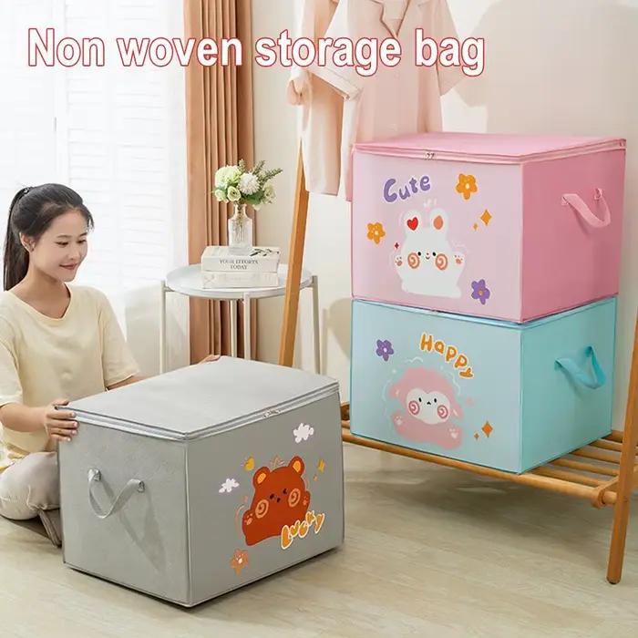 Panier de rangement pliant en lin