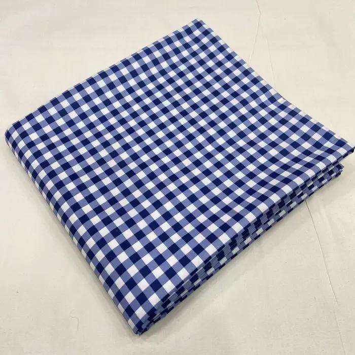 Tissu à Carreaux en Coton Pur Sergé Doux au Mètre