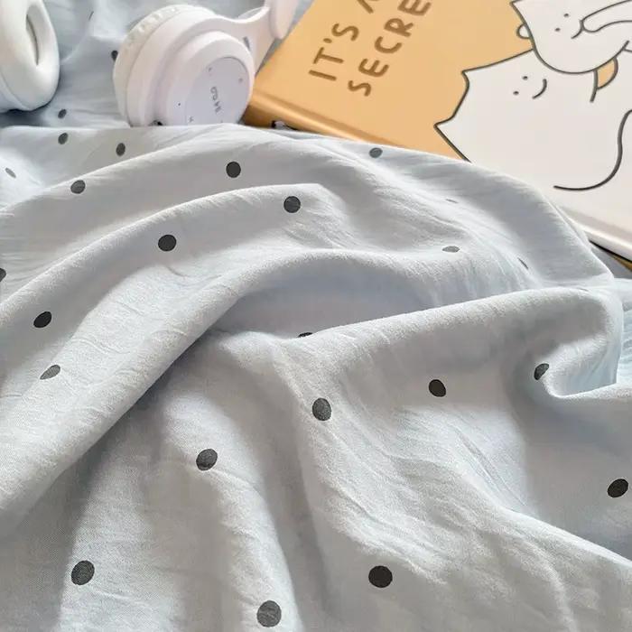 Parure de lit en microfibre pré-lavée avec 2 taies d'oreiller