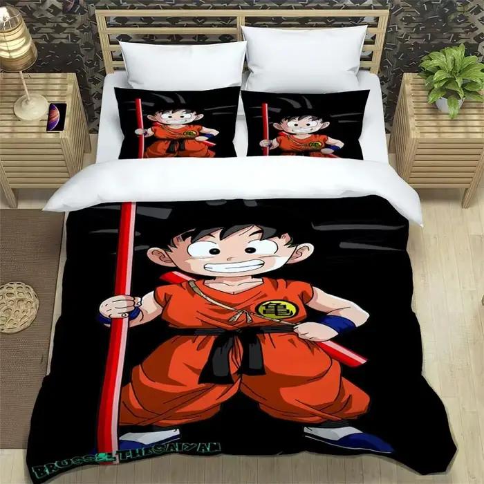 Ensemble de literie avec housse de couette et taie d'oreiller Dragon Ball