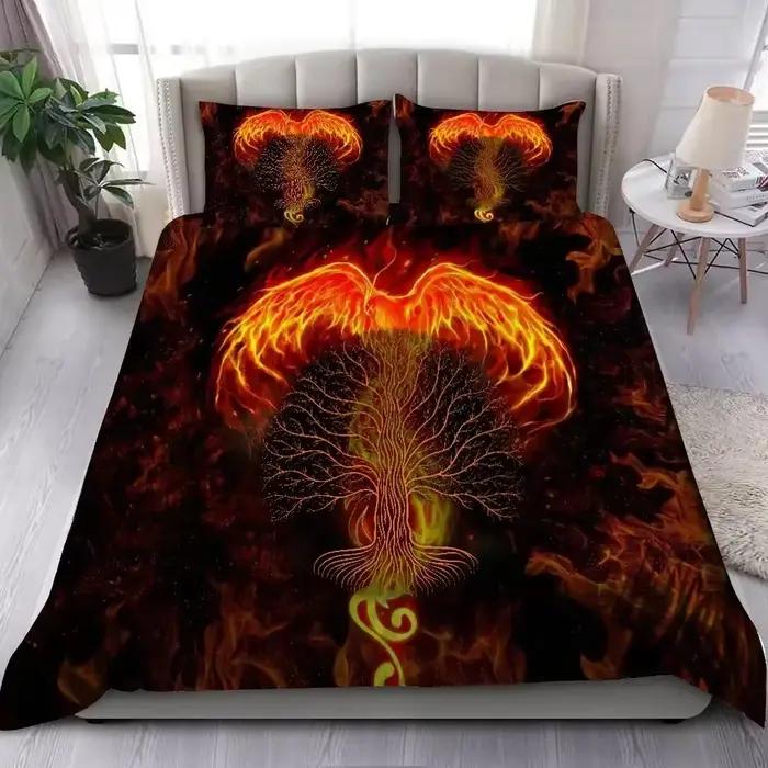 Dragon et Phoenix ensemble de housse de couette Queen King Size Fantasy World Monster ensembles de literie hommes