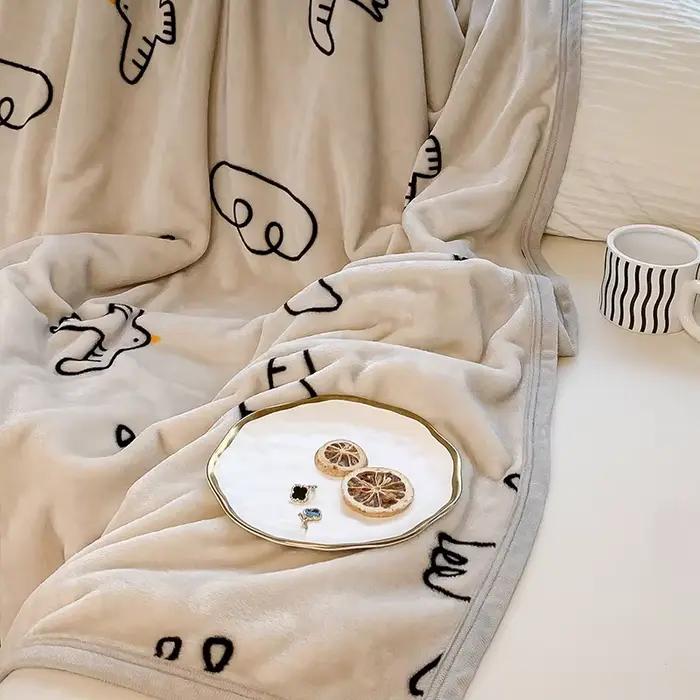 Grande couverture polaire en flanelle