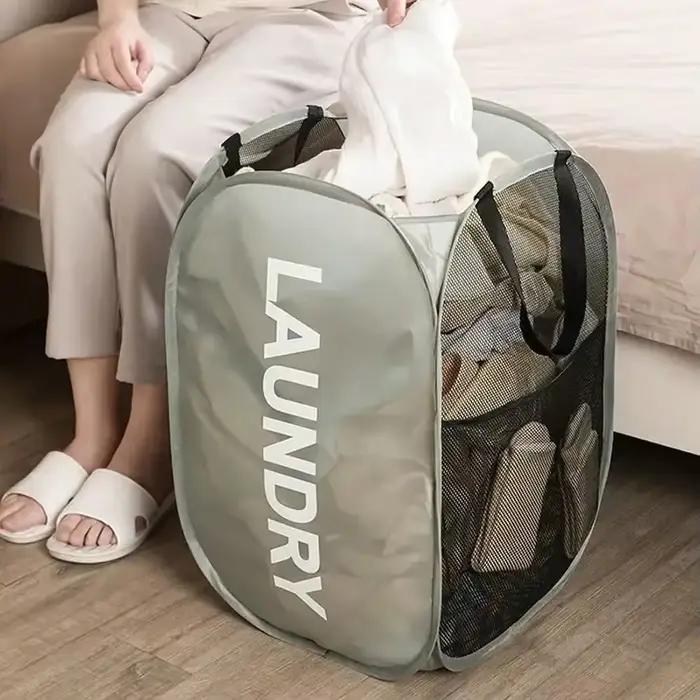 Panier à linge pop-up en maille