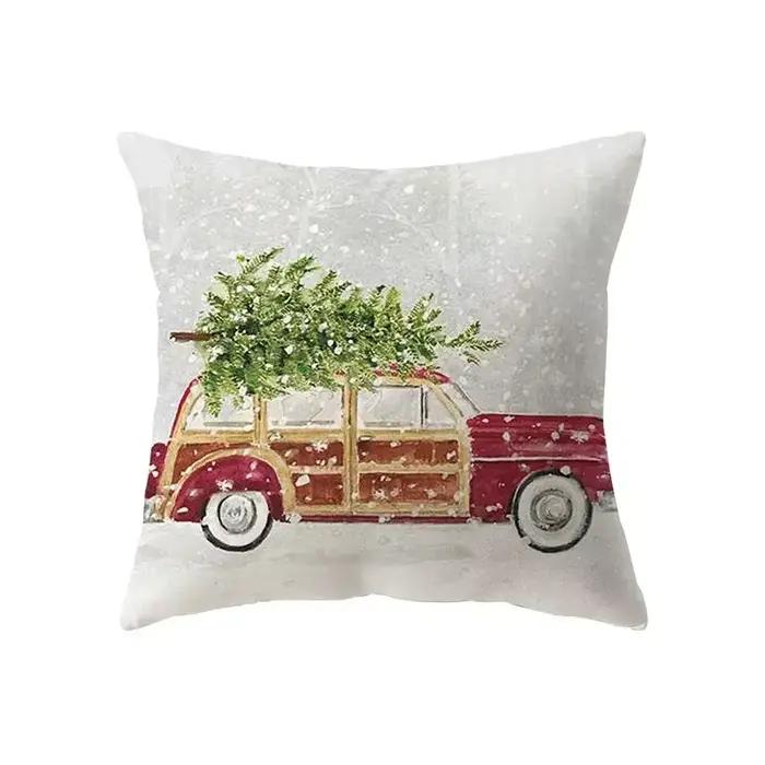 Taies d'Oreiller sur le Thème de Noël, Accessoires de Voiture, Bureau, Père Noël, Salon, Canapé, Maison