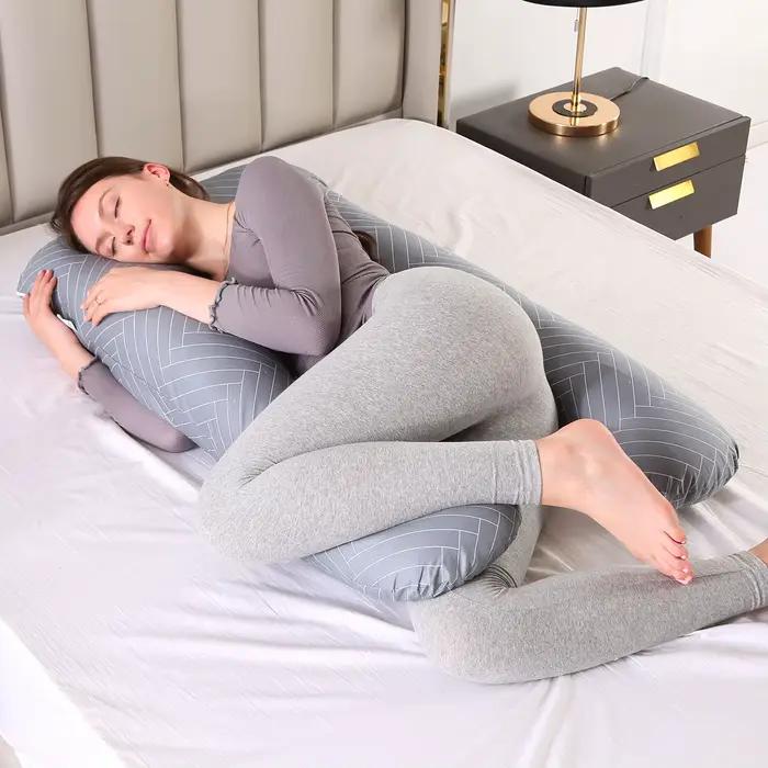 Oreiller de Grossesse Confortable en Forme de U pour Femme Enceinte