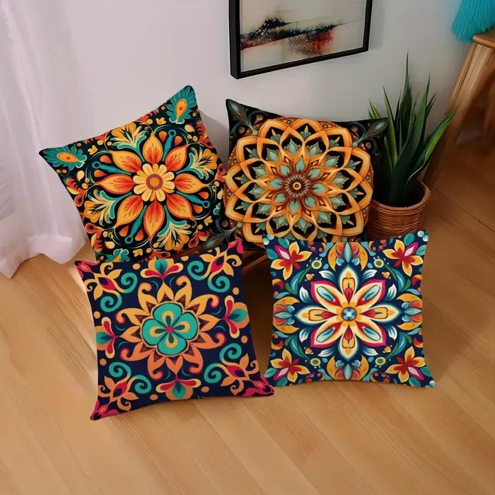 VIKAMA – ensemble de coussins Mandala, imprimés Double face pour coussins de canapé de salon, oreillers de chambre à coucher, décoration d'intérieur