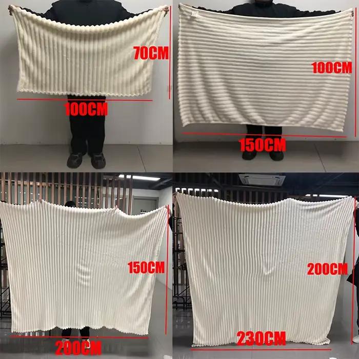 Couverture multifonctionnelle en velours de lapin