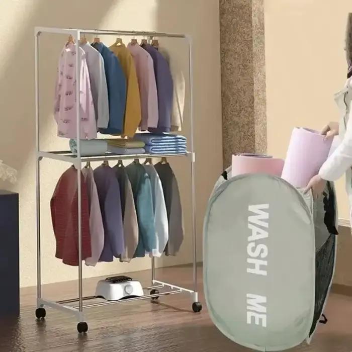 Panier à linge pliable, boîtes de rangement portables pour vêtements sales, panier à linge respirant et peu encombrant pour la salle de bain et la maison