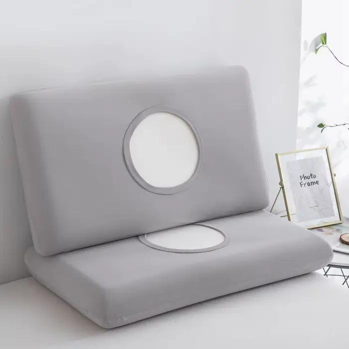 Lot de 2 taies d'oreiller d'été légères et fraîches, couleur unie, confortables, respirantes, élastiques, pour chambre à coucher