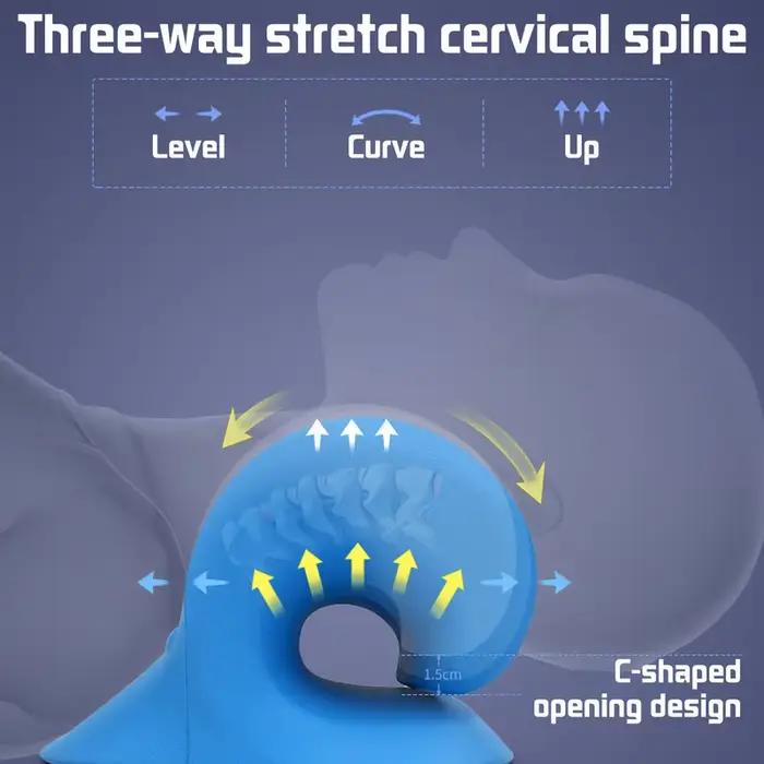 Oreiller Ergonomique de Traction cervicale Étireur relaxant pour le cou et les épaules pour soulager la douleur l'alignement de la colonne cervicale coussin chiropratique correcteur de posture