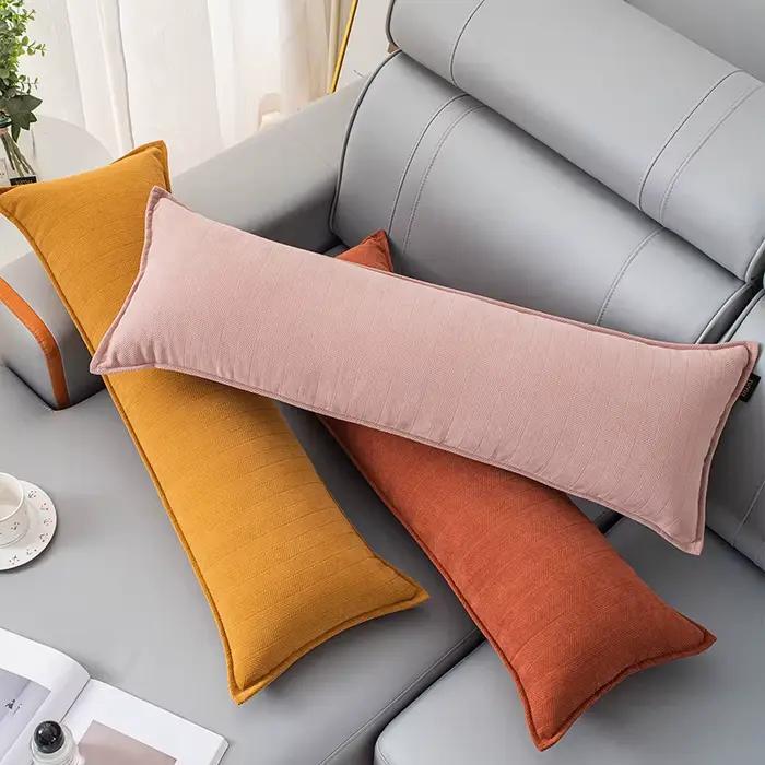 Housse de coussin rectangulaire unie 30x50/70/90/120cm