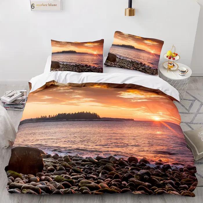 Ensemble de literie de paysage de bord de mer