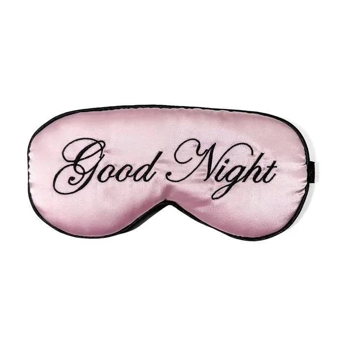 Masque de sommeil cache-yeux soyeux avec sangles réglables pour dormir yeux gonflés capuche ombrage soulagement cadeaux voyage bonne nuit sieste