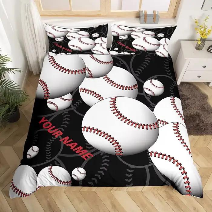 Housse de couette de football avec nom personnalisé