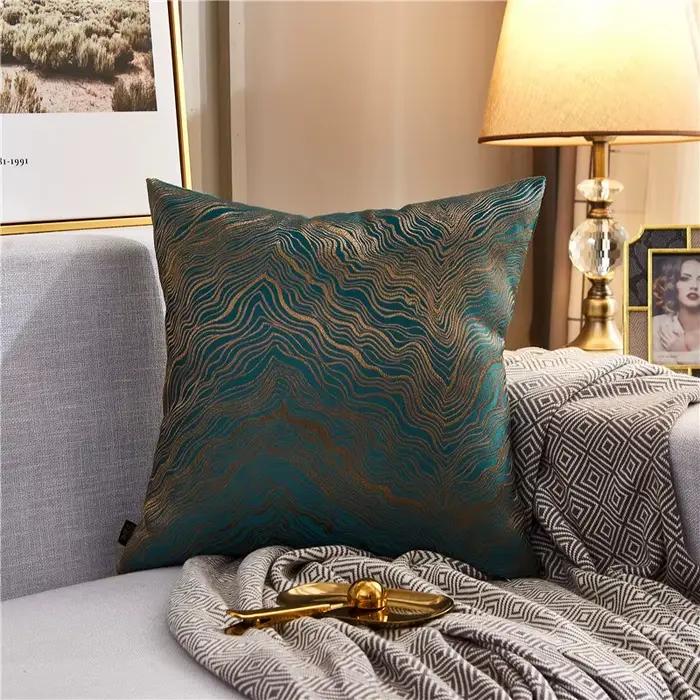 Juste de coussin Jacquard assortie pour salon