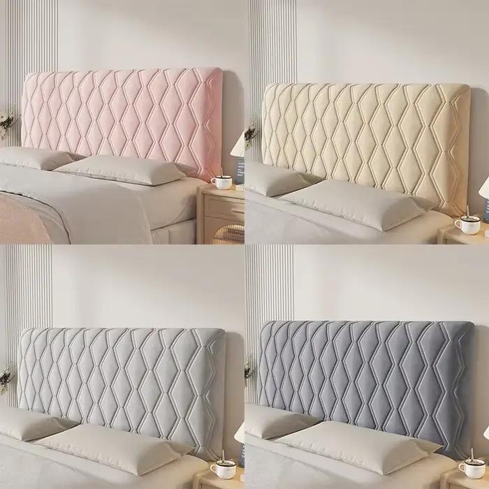 Housse de protection universelle en coton pour tête de lit, épaisse et douce, avec dossier anti-collision