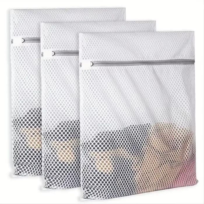 Sacs à linge en maille nid d'abeille blancs durables, 1 à 10 pièces, pour tissu en filet délicat, sac de lavage délicat Durable et réutilisable