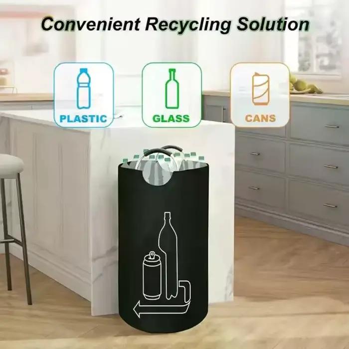 Panier à linge extra large 90L avec poignée en aluminium légère