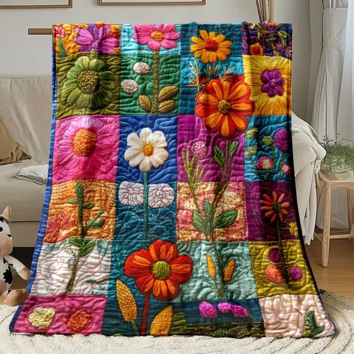 Couette florale colorée