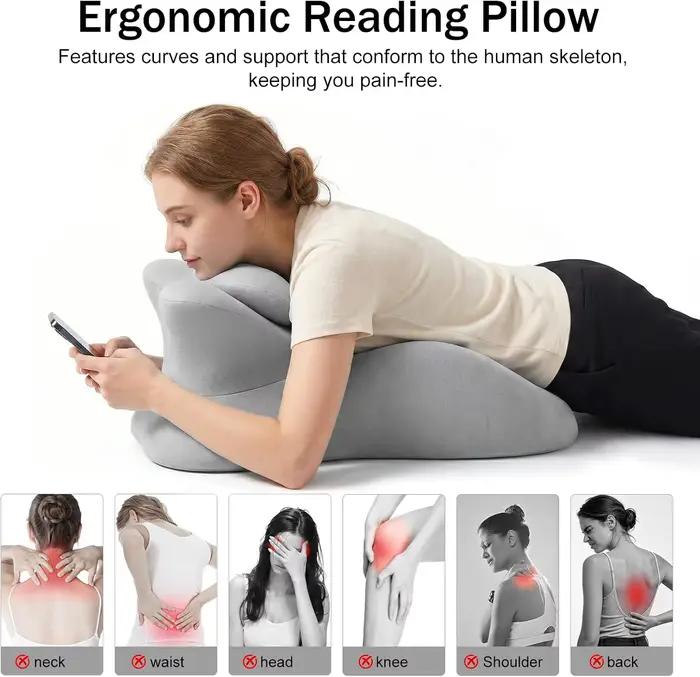 Coussin ergonomique en forme de cale pour le lit