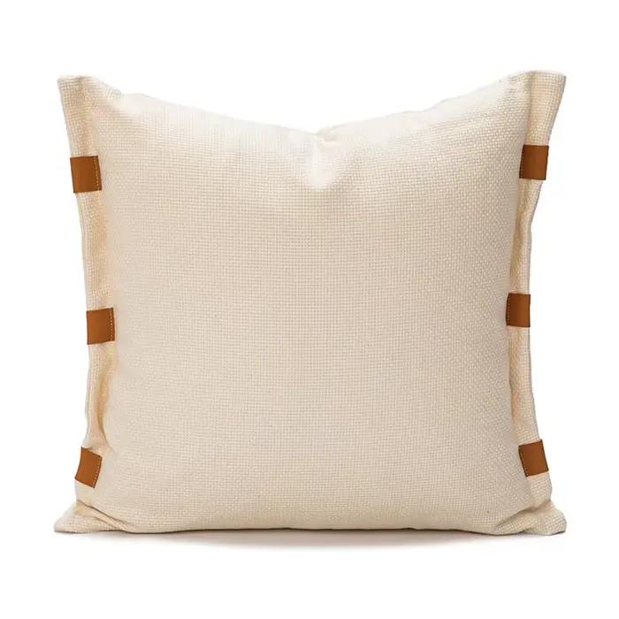 Juste de coussin patchwork marron 30x50 cm/45x45cm, taie d'oreiller décorative simple et moderne pour la maison