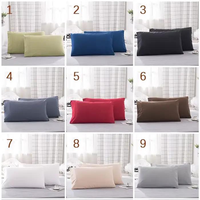 Taie d'oreiller luxueuse de couleur unie