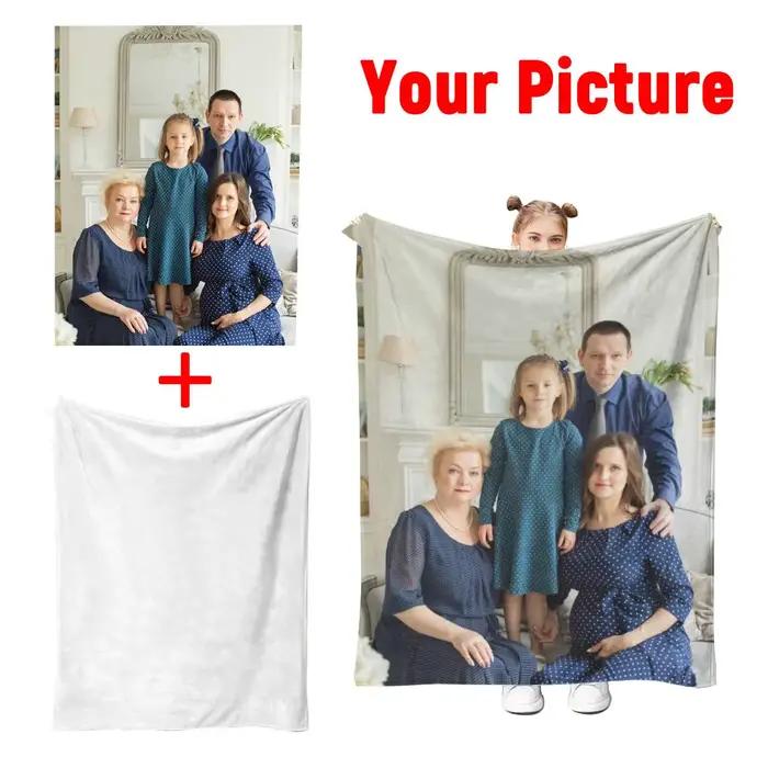 1 couverture personnalisée avec photo