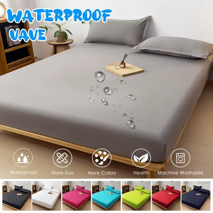 Housses de matelas imperméables, draps-housses, couvre-lit en tissu épais, protection de matelas pour lits simples, doubles, King, Queen Size