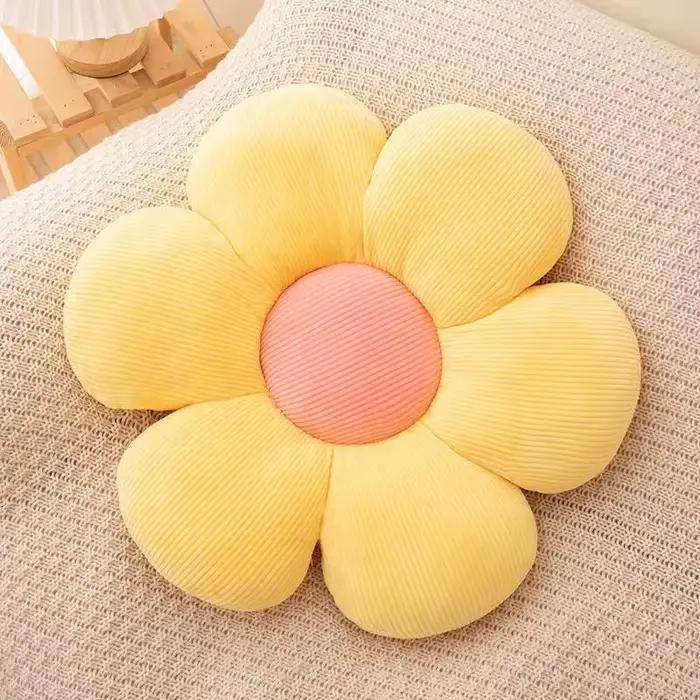 Oreiller en peluche à fleurs colorées 35CM, coussin de pétales de plantes, jouets en peluche pour filles, décoration de maison pour bébé, cadeau