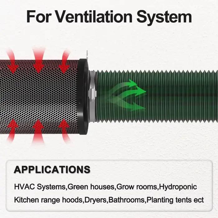 Tuyau de ventilation pour sèche-linge de 6/7 pouces en feuille d'aluminium, gaine d'air robuste, flexible, protection à 3 couches, tuyau d'échappement pour chauffage et refroidissement