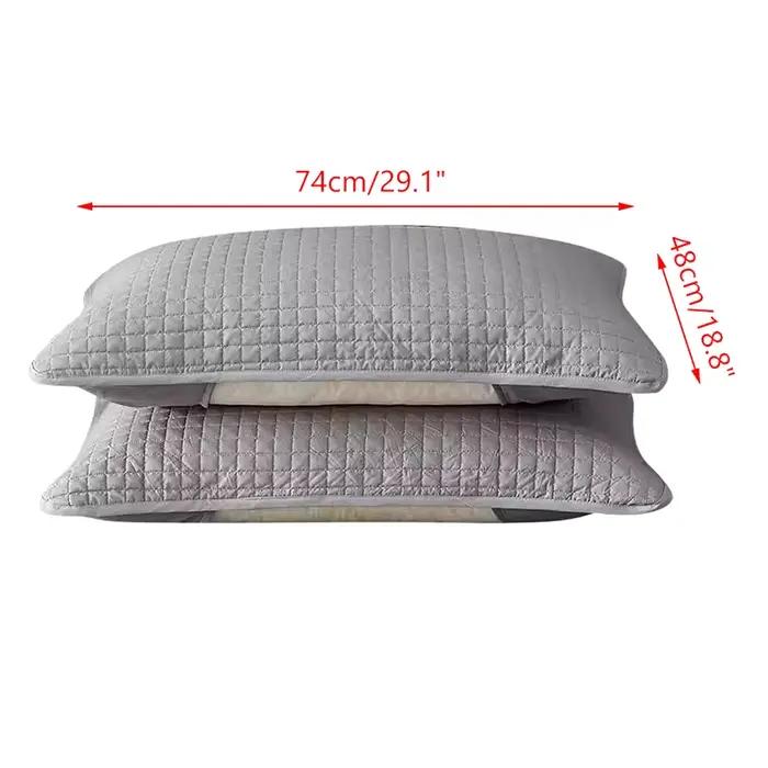 Housse de coussin en coton confortable avec couche isolante anti-acariens