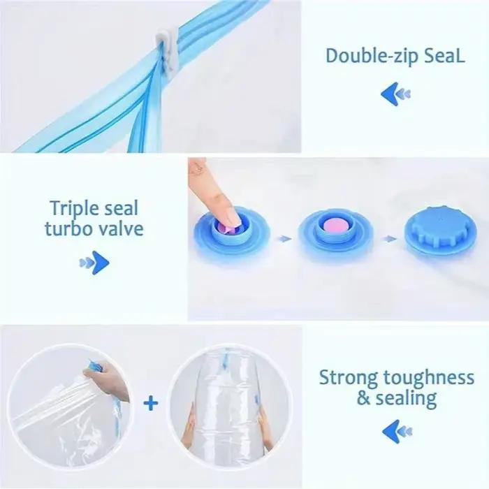 Lot de 3/5/10 Sacs de Rangement sous Vide pour Vêtements et Literie