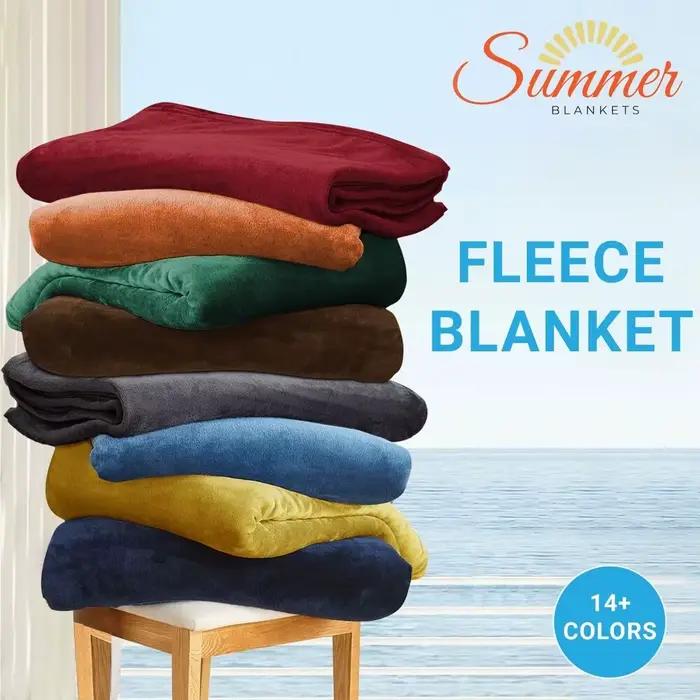 Couverture en peluche floue légère pour canapé ou lit