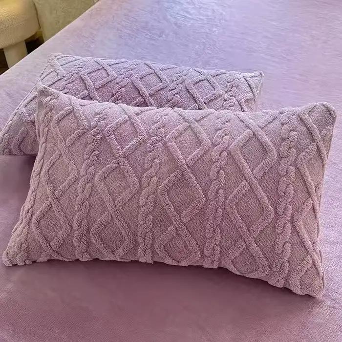 1 ou 2 pièces Housse de coussin rectangulaire en velours taffetas 48x74cm