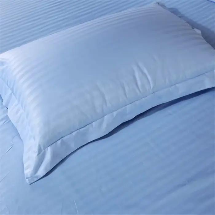 Taie d'oreiller en coton à rayures satinées de qualité supérieure, 2 pièces, 50x70cm et 70x70cm, plus de spécifications