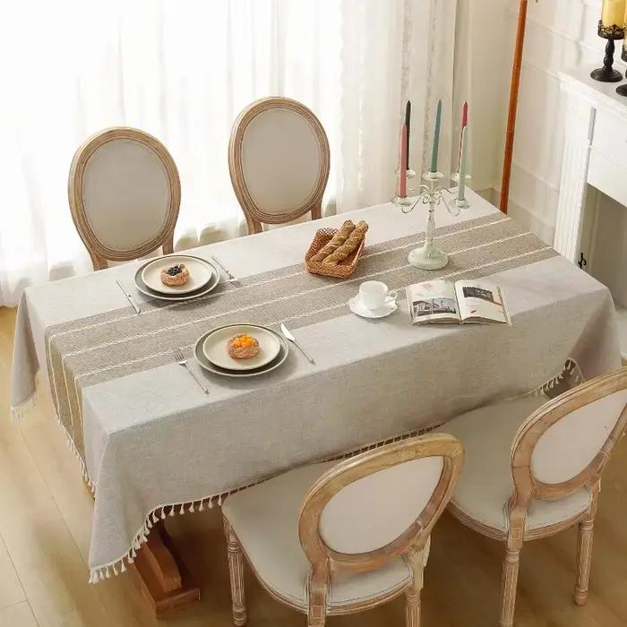 Battilo-Nappe rectangulaire en lin