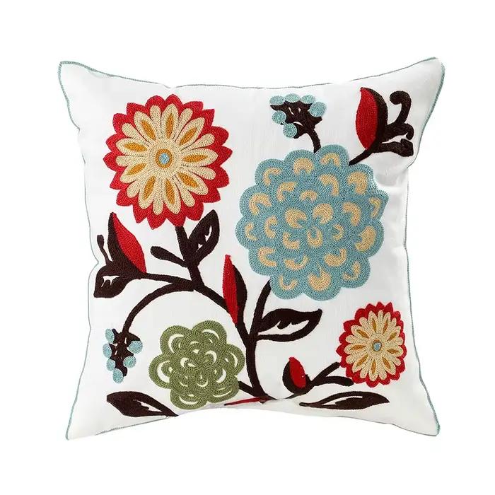 Housse de coussin bohème en toile